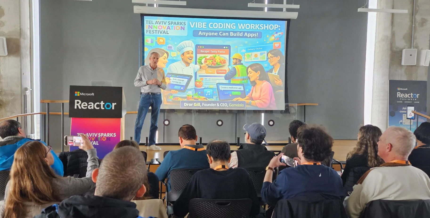 Dror Gill Vibe Coding Workshop at Tel Aviv Sparks Innovation Festival
