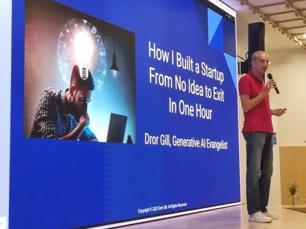 Dror Gill presenting AI insights
